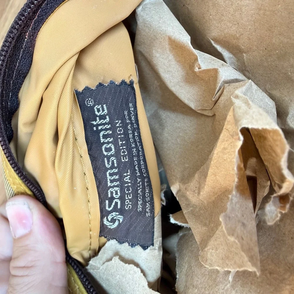 Samsonite Special Edition Tan Canvas Messenger Shoulder Bag Vintage‎ fair